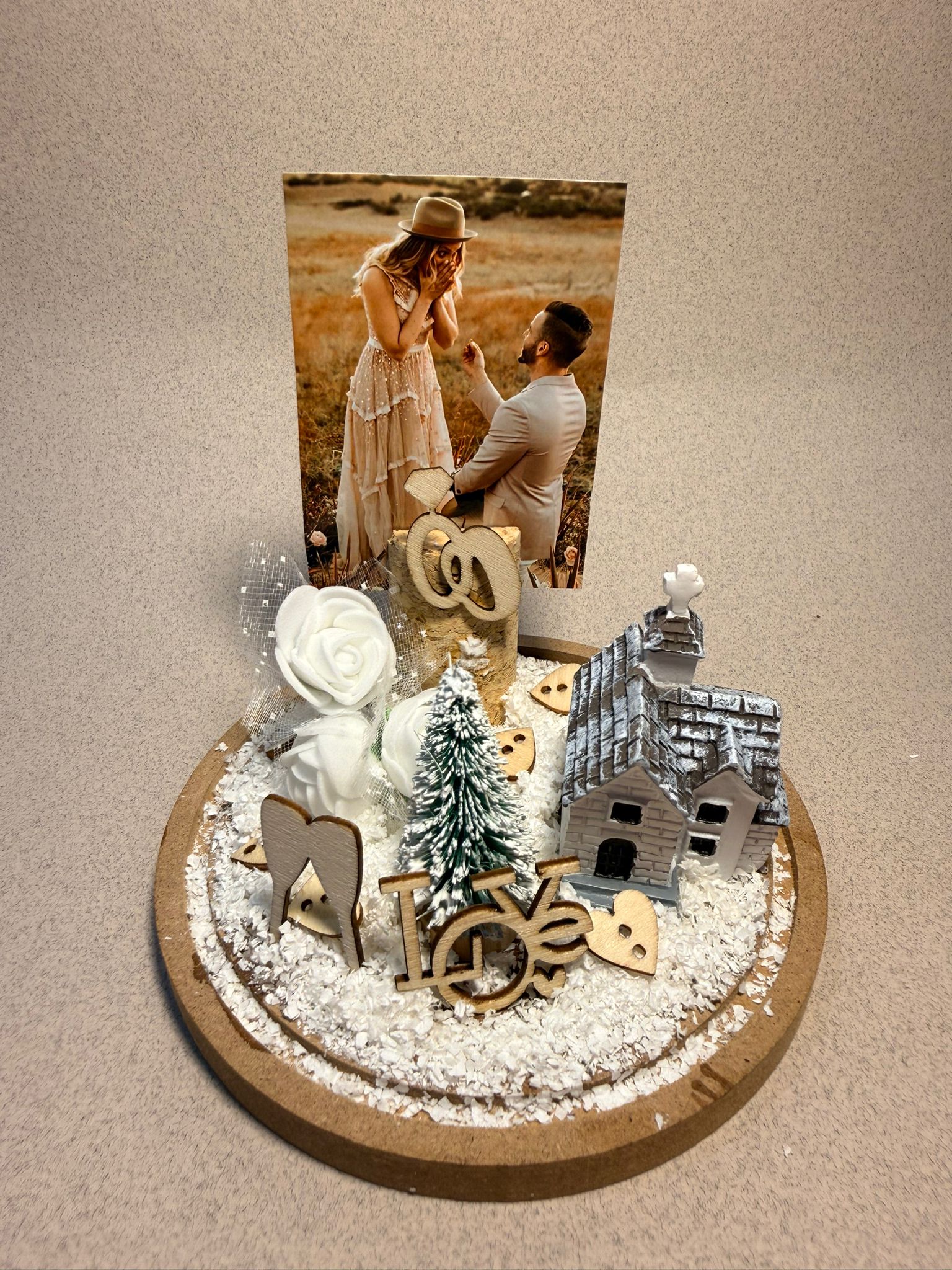 Personalised Light-Up Proposal Dome – Engagement Keepsake With Photo (Christmas Proposal Gift)