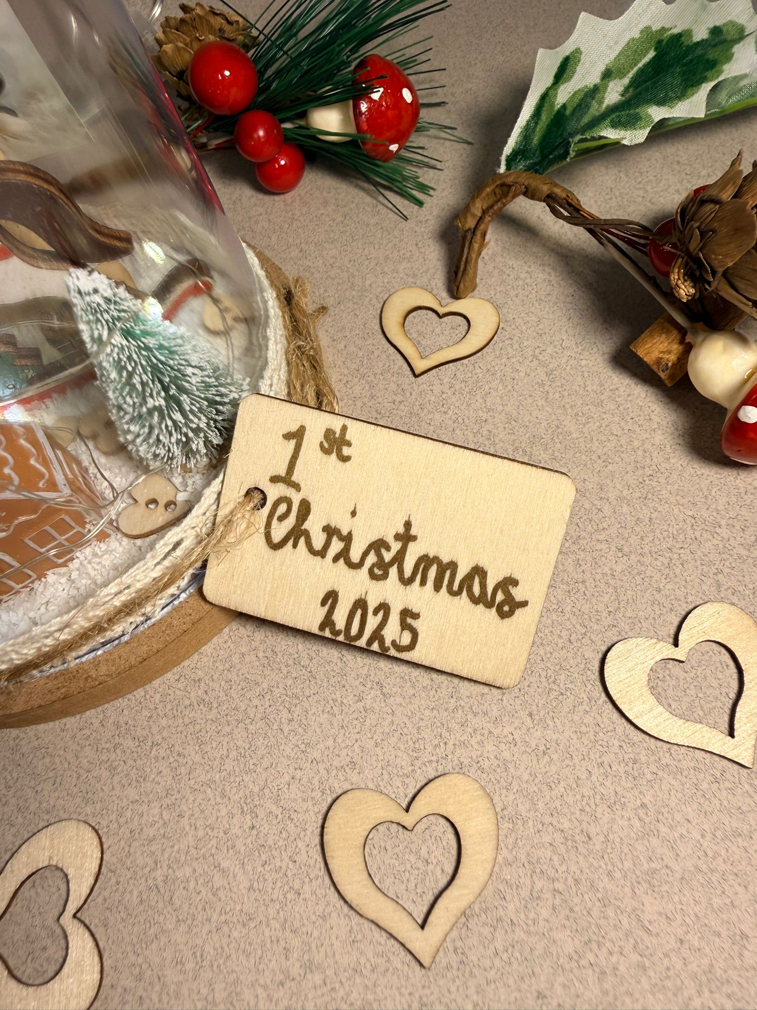 Baby’s First Christmas Personalised Light-Up Dome Keepsake (Add Your Photo)