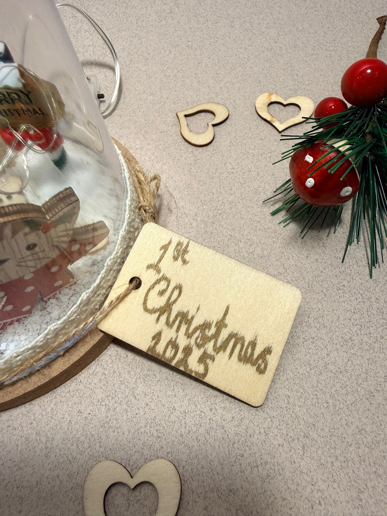 Cat’s First Christmas Personalised Light-Up Dome (Add Your Photo)