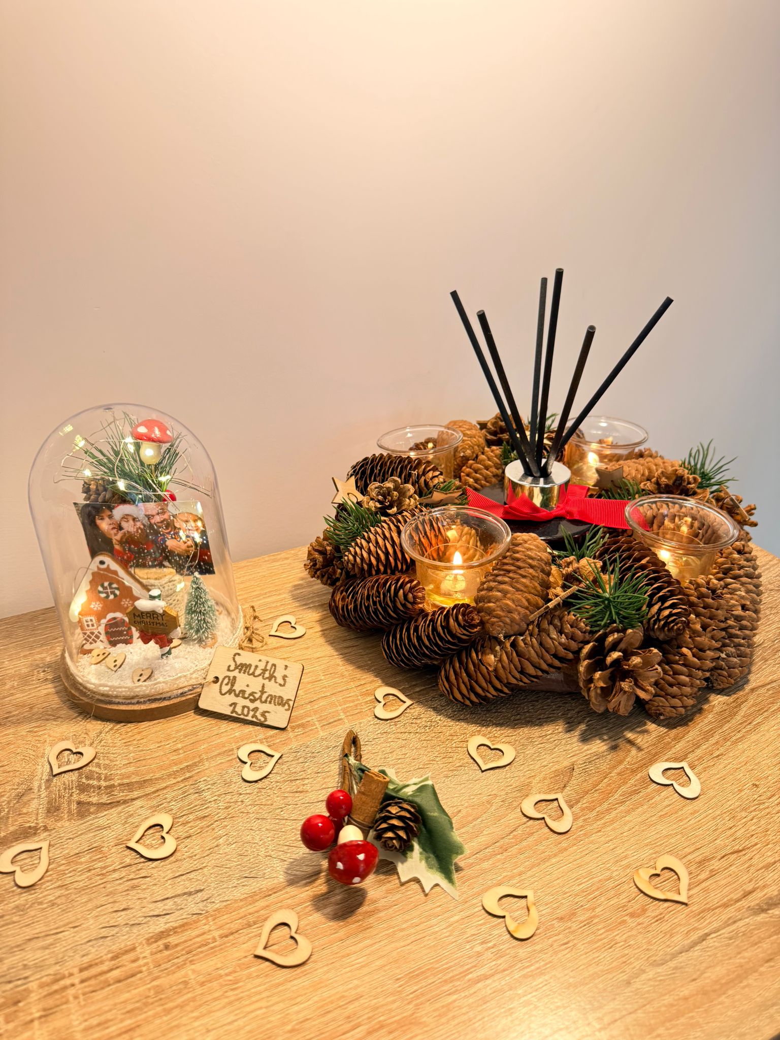 Family Christmas Personalised Light-Up Dome (Add Your Photo)